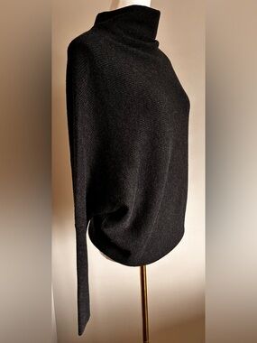 All Saints “Ridley” Cashmere-Blend Oversized Funnel-Neck Pullover